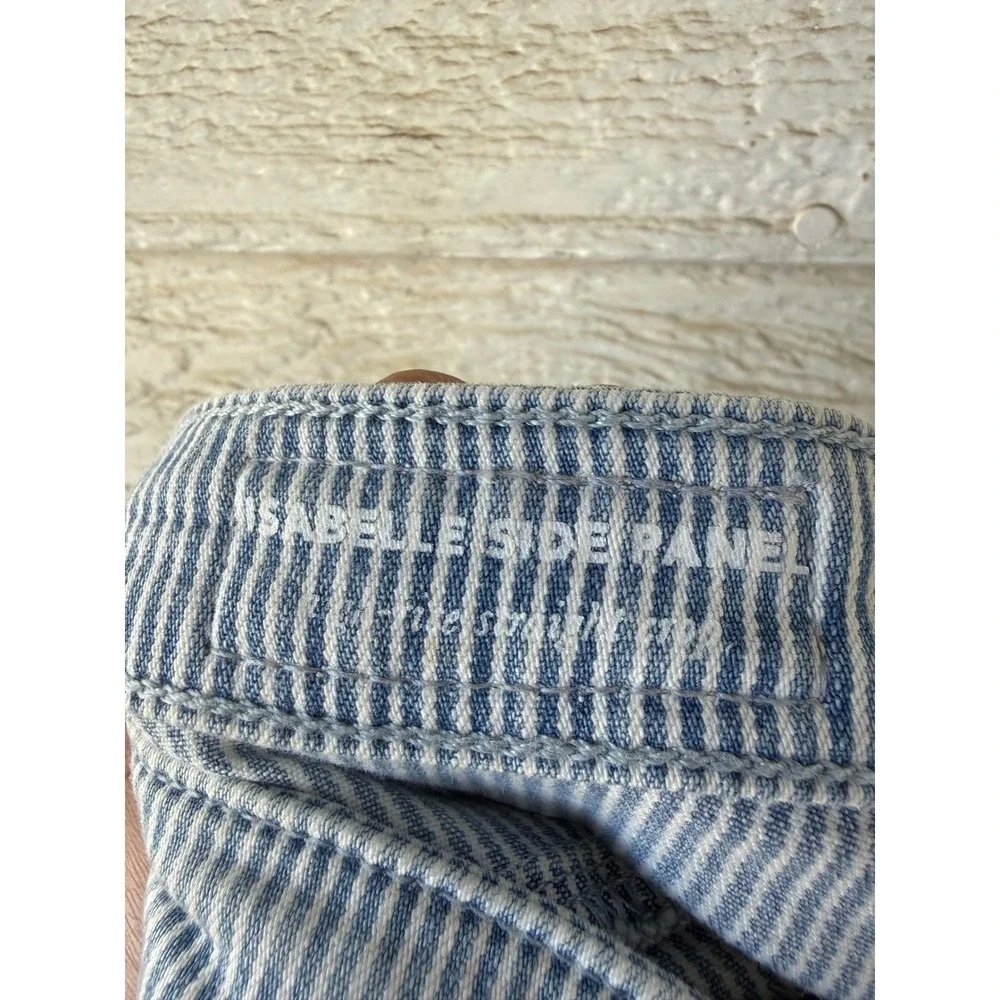 AG Adriano Goldschmied Isabelle Side Panel Striped High Rise Straight‎ Size 25